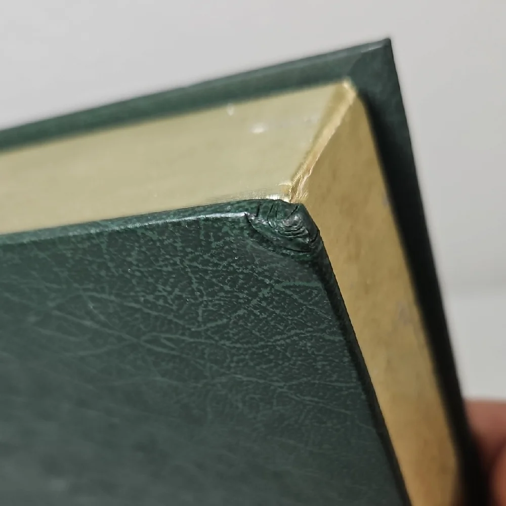 Vintage Reader's Digest Green and Gold Faux Book Velveteen Secret Storage Box